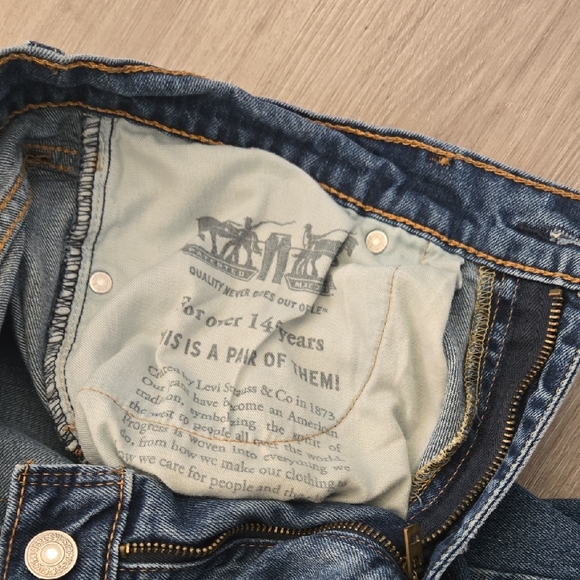 Levi's Men's Straight Blue Jeans - Picture 3 of 6